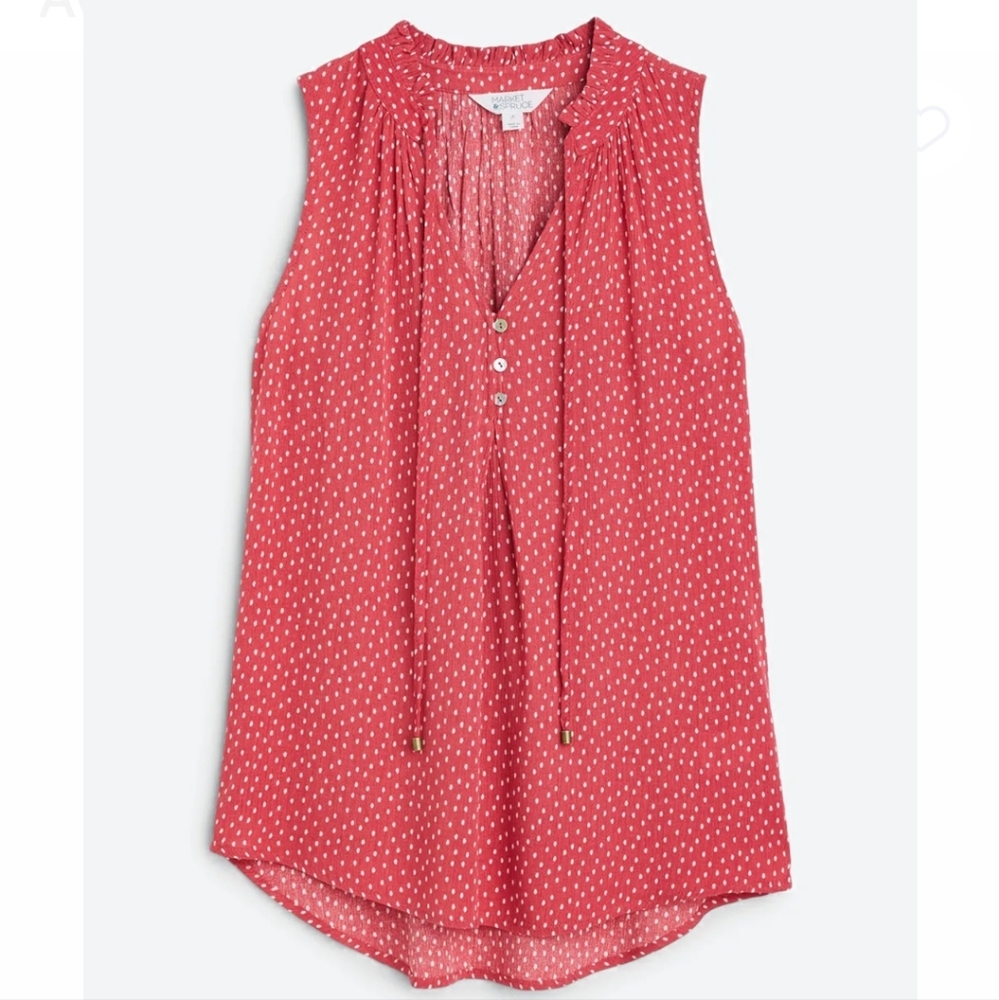 Market and Spruce.  Tie Neck Sleeveless Top
